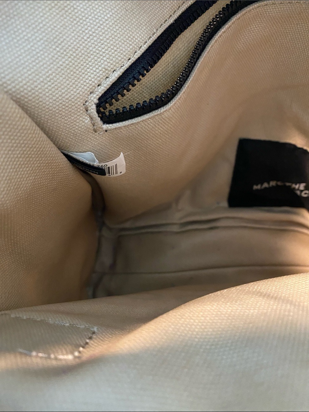 Marc Jacobs Cream Canvas Crossbody with Black Strap - Picture 9 of 15